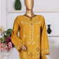 HZ Muse-Embroidered 3 Piece Outfit Stitched Suite MUSTARD (CSE-3P-216)