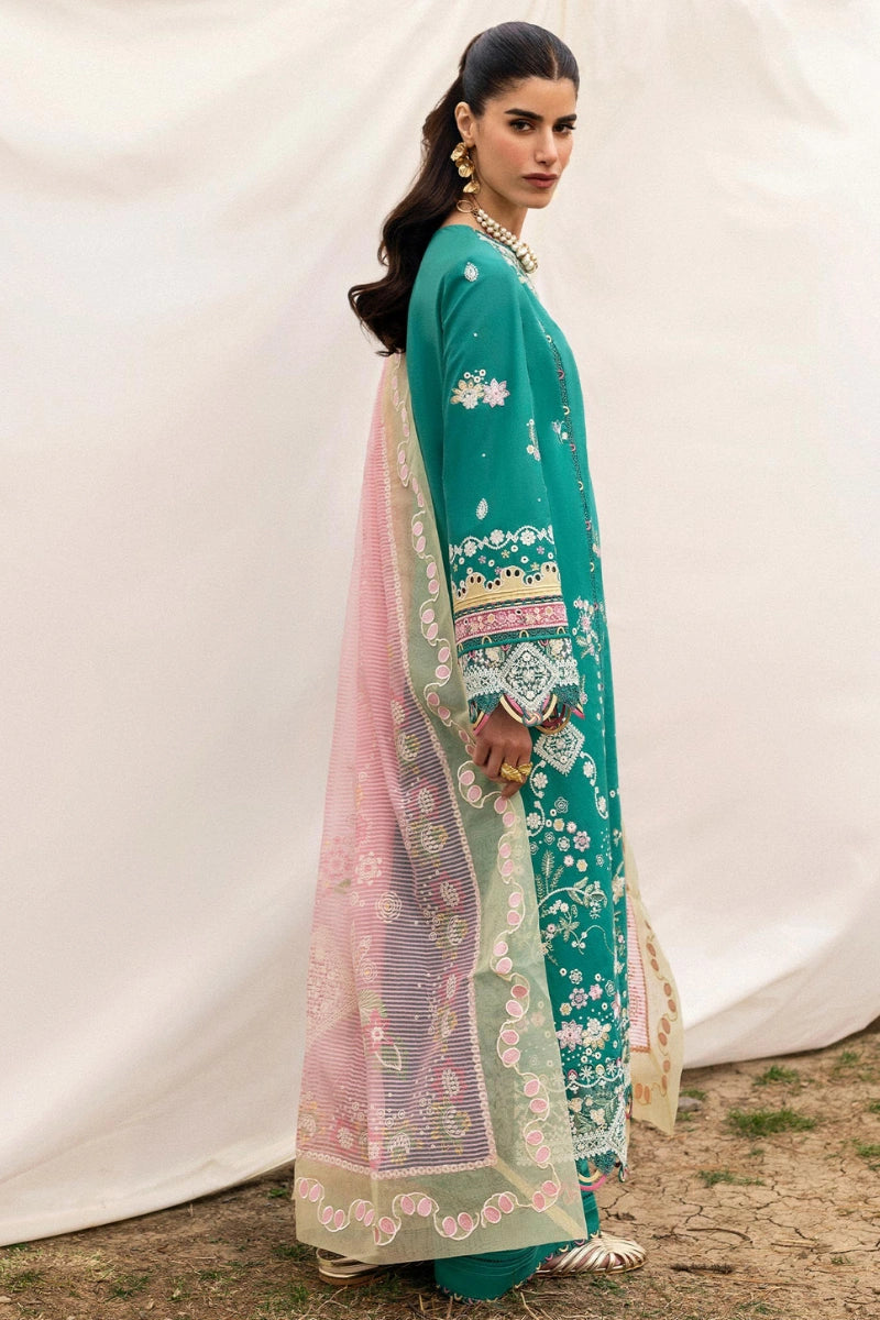 Qalamkar Qlinekari Inlays – Chikankari Embroidered Lawn Ready to Wear (DC #08)