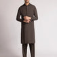 Dark Brown Blended Stitched Casual Kameez with Shalwar – Regular Fit