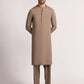 Light Brown Blended Semi-Formal Stitched Kameez Shalwar – Regular Fit