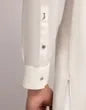 Off White Blended Stitched Kurta with Trousers – Regular Fit
