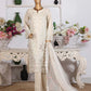HZ Muse-Embroidered 3 Piece Outfit Stitched Suite IVORY (CSE-3P-212)