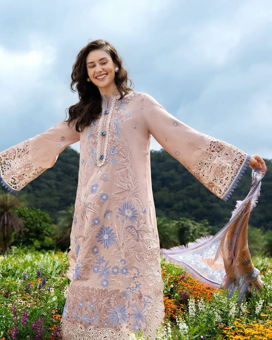 Bloom Sonata – Embroidered Lawn with Silk Dupatta