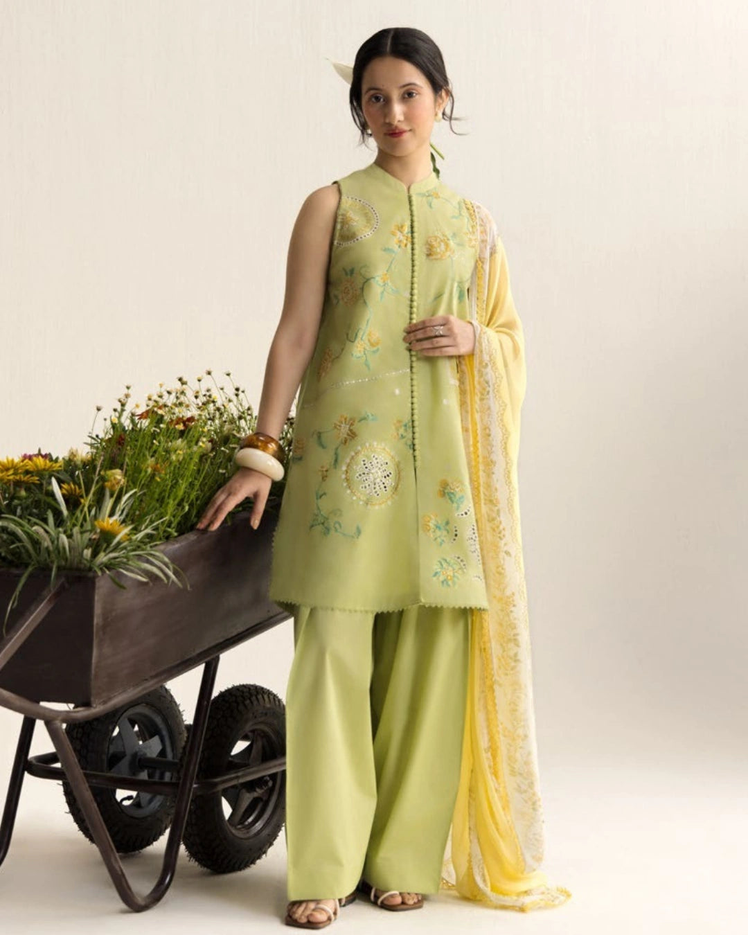 Coco By Zara Shahjahan Embroidered Lawn 3-Piece Unstitched Suit (Ines-6B)
