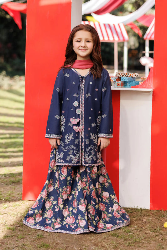Garnet Embroidered Lawn Stitched 3 Piece Suit (Bubble) | Summer Collection 2026