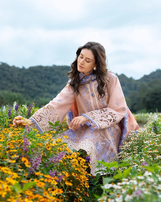 Bloom Sonata – Embroidered Lawn with Silk Dupatta