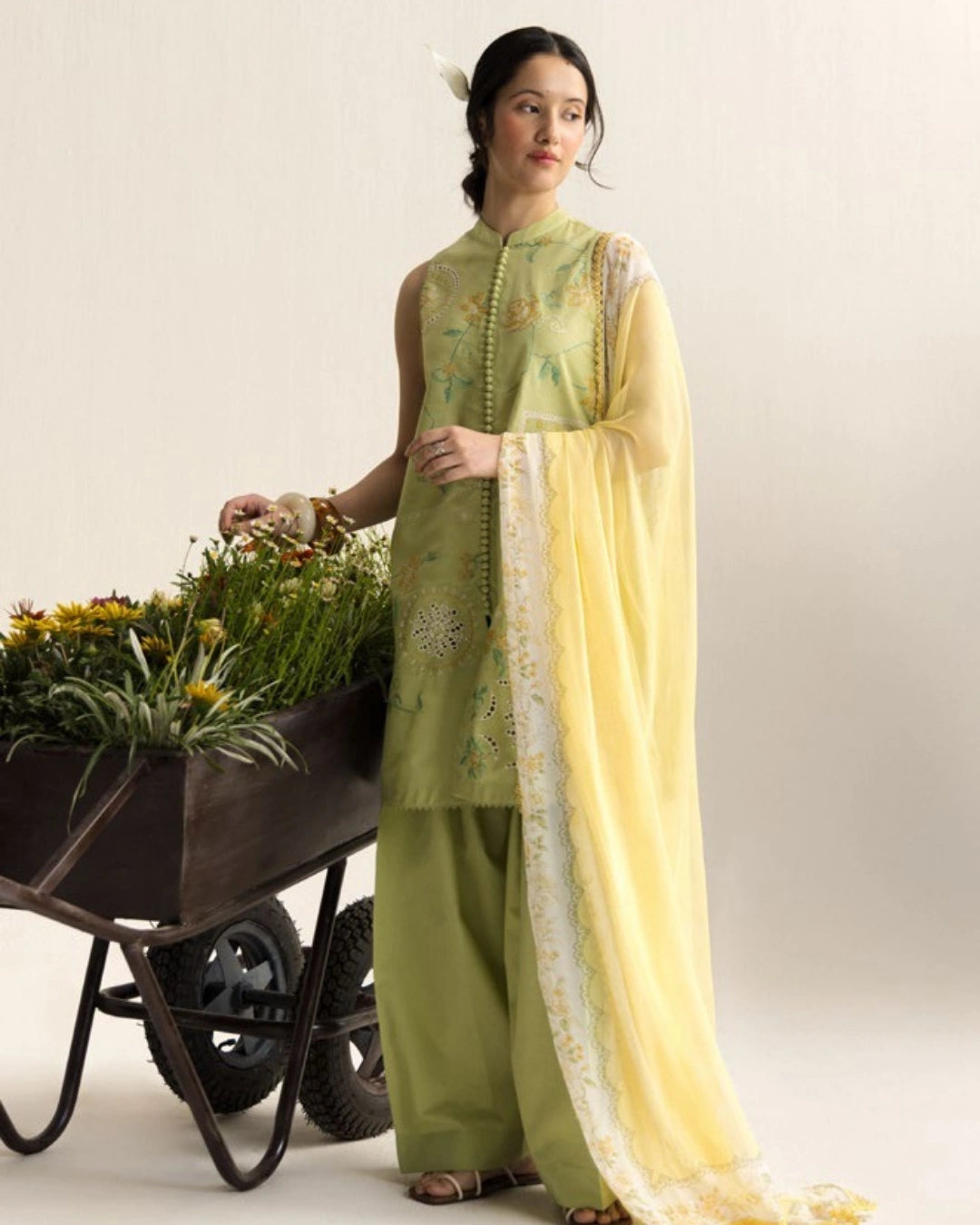 Coco By Zara Shahjahan Embroidered Lawn 3-Piece Unstitched Suit (Ines-6B)