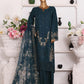 HZ Muse-Embroidered 3 Piece Outfit Stitched Suite PEACOCK (CSE-3P-214)