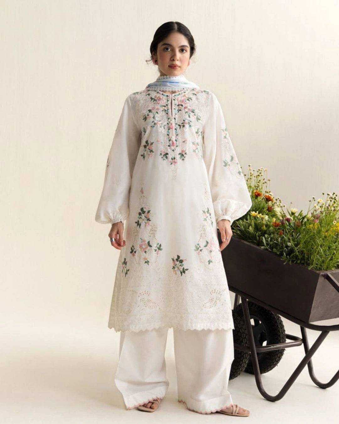 Coco By Zara Shahjahan Embroidered Lawn 3-Piece Unstitched Suit (Arlo-7A)