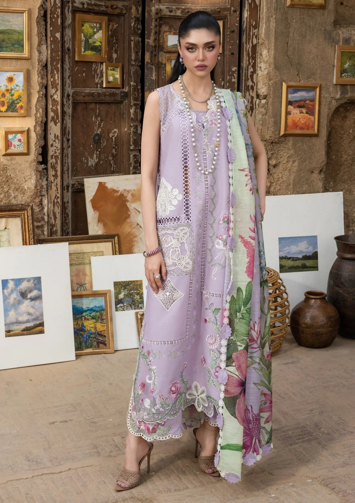 Saira Shakira by Bloom Unstitched Suite Lawn 26 (IRIS 8-A)