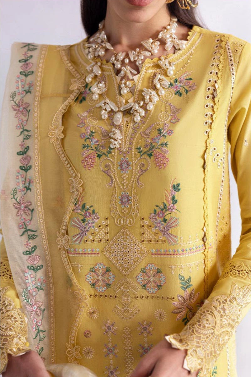 Qalamkar Qlinekari Inlays – Chikankari Embroidered Lawn Ready to Wear (DC #09)