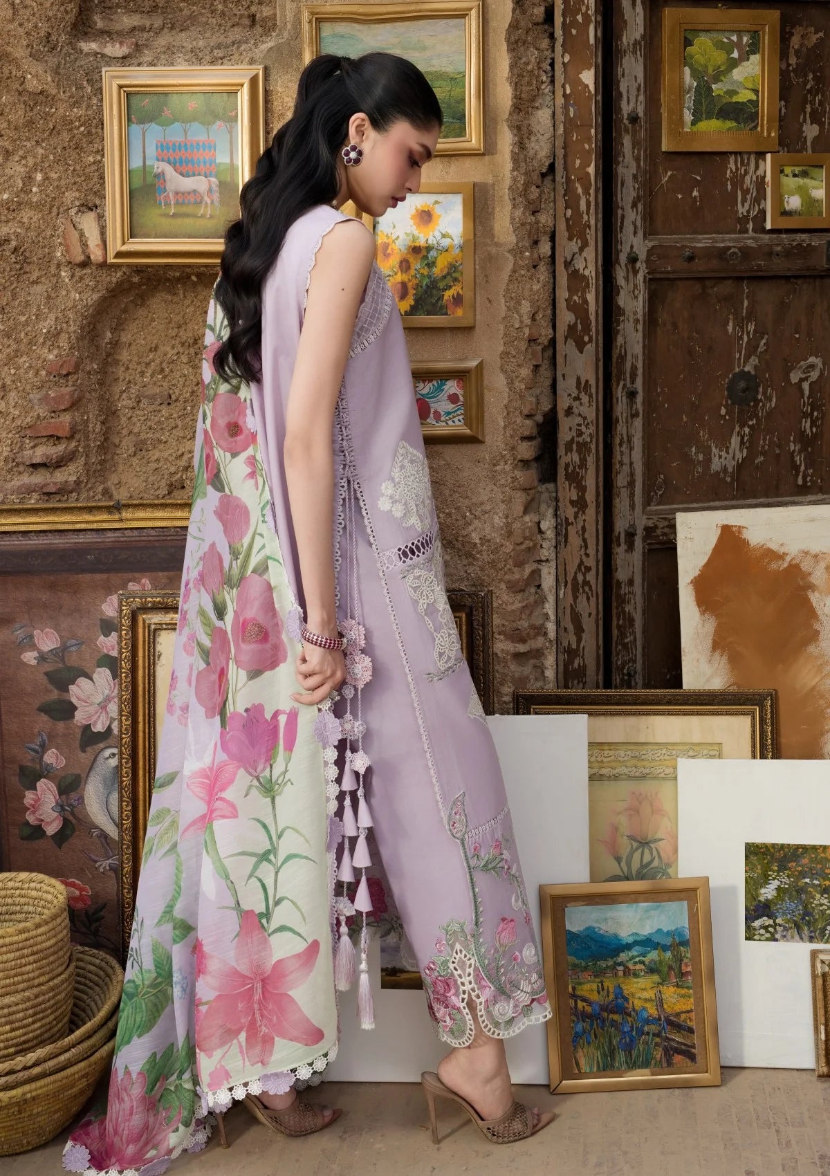 Saira Shakira by Bloom Unstitched Suite Lawn 26 (IRIS 8-A)