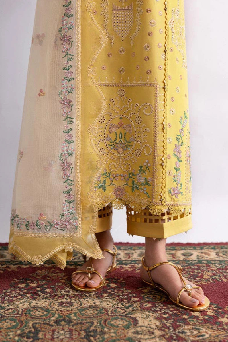 Qalamkar Qlinekari Inlays – Chikankari Embroidered Lawn Ready to Wear (DC #09)