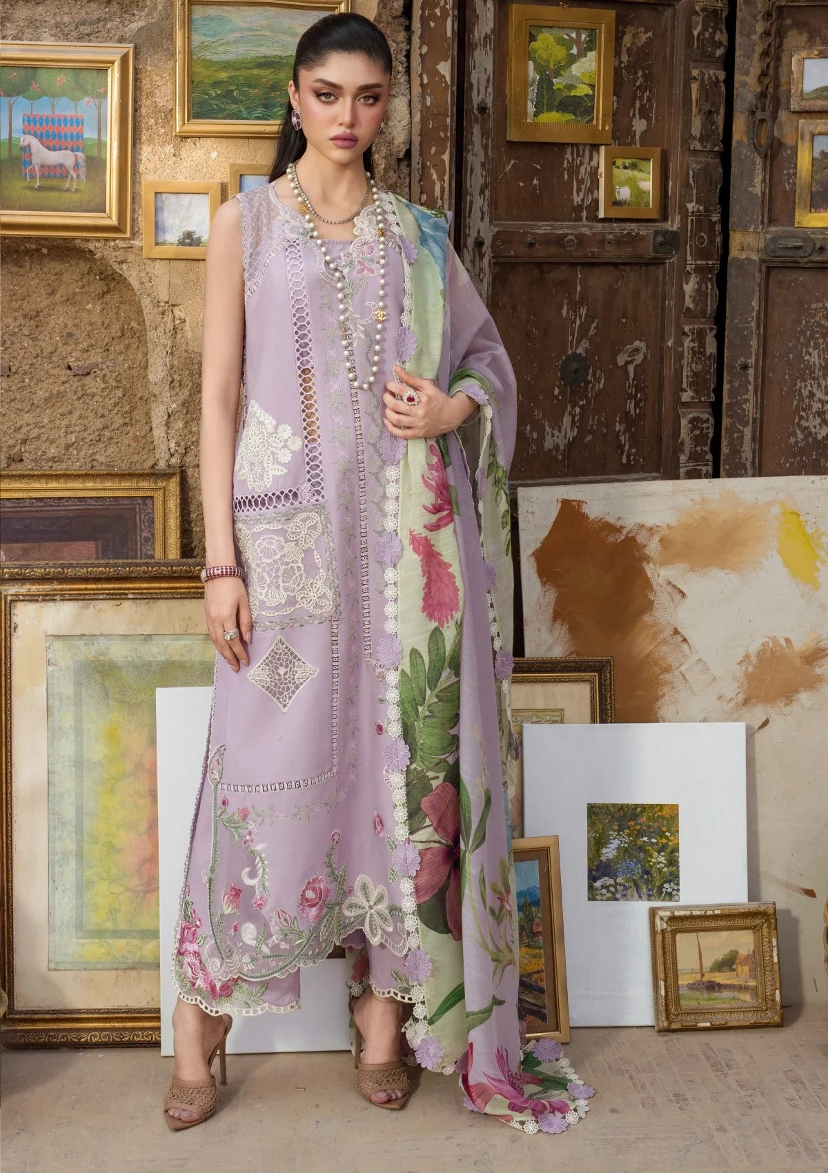 Saira Shakira by Bloom Unstitched Suite Lawn 26 (IRIS 8-A)