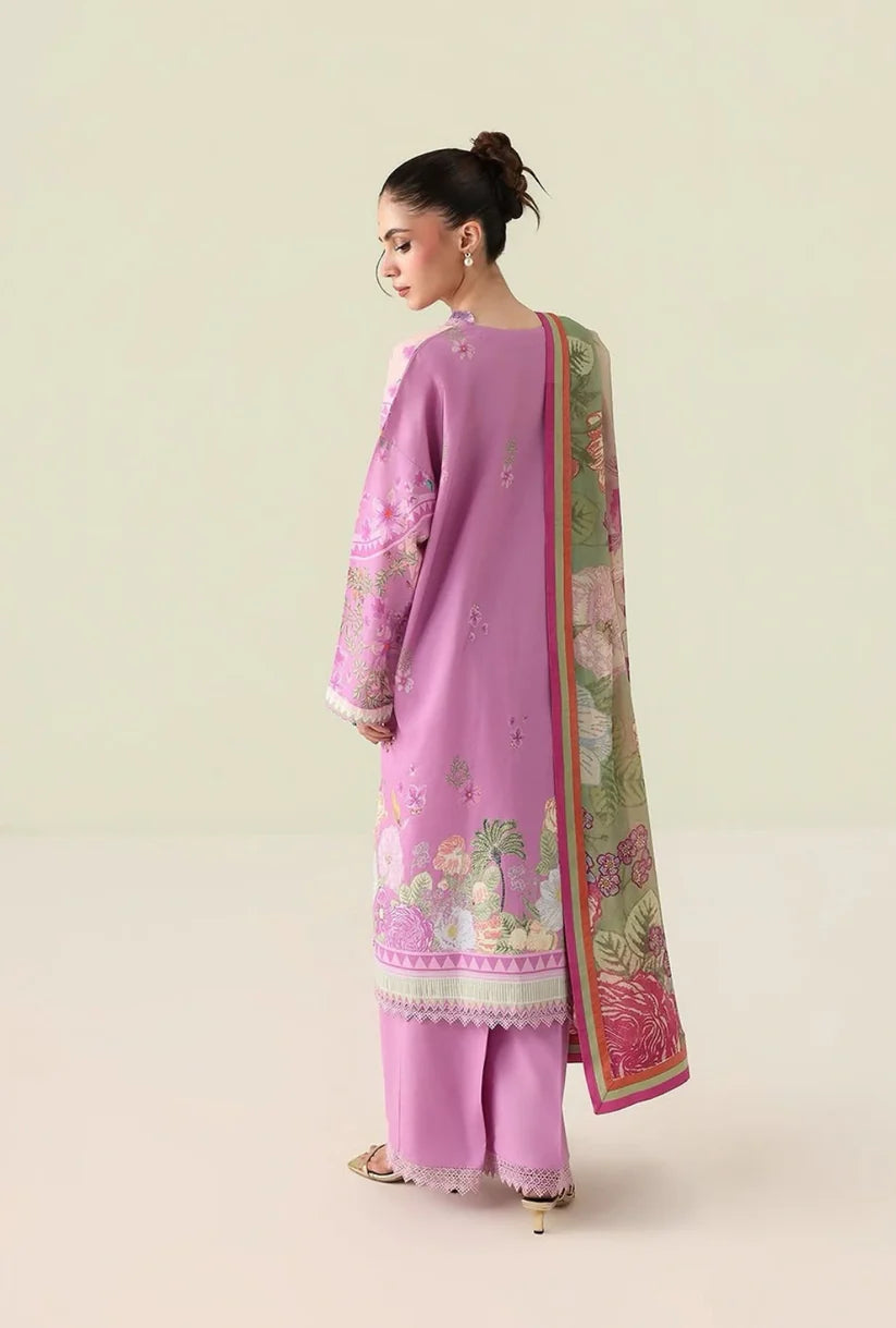 Roheenaz Rosette 3-Piece stitched Lawn Suit (Soft Solstice )