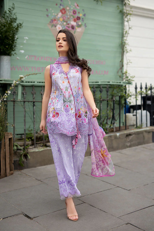 Sobia Nazir Printed Lawn 3 Piece Unstitched Suit with Chiffon Dupatta (SNP26-3A)