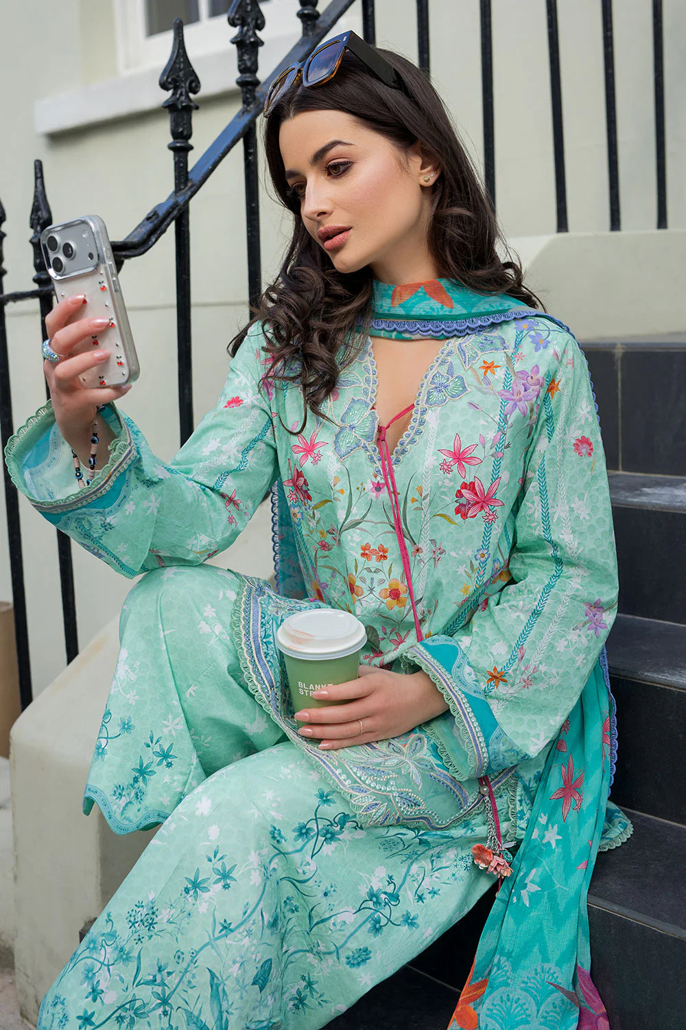 Sobia Nazir Printed Lawn 3 Piece Unstitched Suit with Chiffon Dupatta (SNP26-3B)