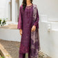 Iznik spring summer Purple Plum Embroidered Lawn 3 Piece stitched Suit (SS-08)