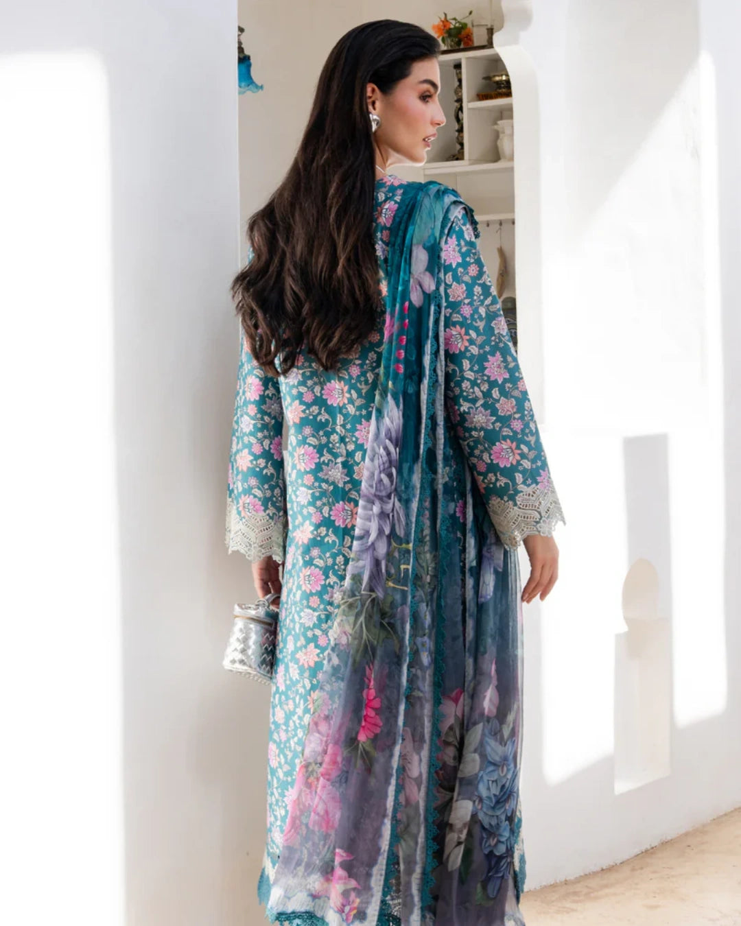 Aabyaan Shezlin Chikankari Lawn 2026 – Embroidered 3 Piece Suit (Unstitched) AZ-01