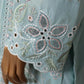 HZ Muse-Embroidered 3 Piece Outfit Stitched Suite SOFT CYAN (CSE-3P-212)