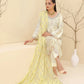 Tawakkal Embroidered Bamber Chiffon Suit With La Bella Viscose Jacquard Trouser D-001