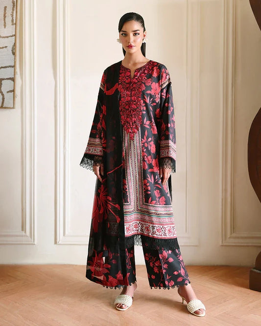 Roheenaz Éclat | Iris Garden | Unstitched 3 Piece Lawn Suit (Printed & Embroidered)