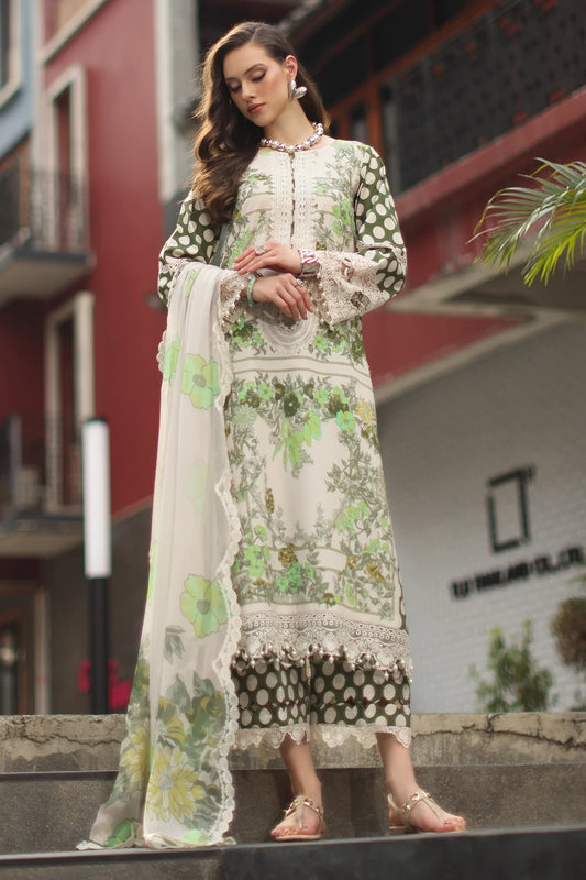 Charizma Signature Embroidered Printed Lawn 3 Piece Unstitched Suit (CS6-03)