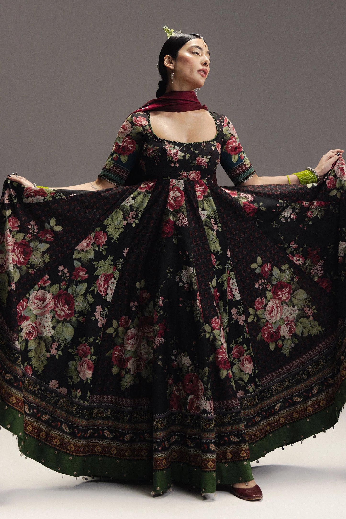 Anarkali by Zara Shahjahan Unstitched Digital Printed Pima Lawn Suit (Shehzadi-D5)