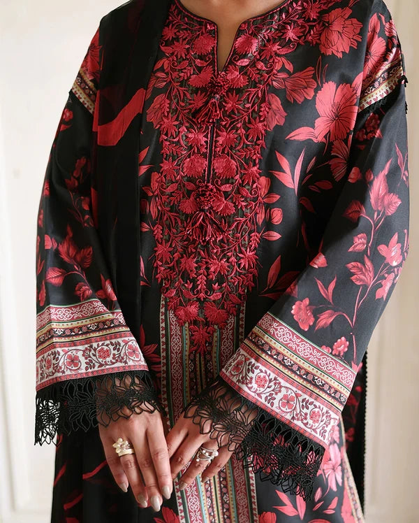 Roheenaz Éclat | Iris Garden | Unstitched 3 Piece Lawn Suit (Printed & Embroidered)