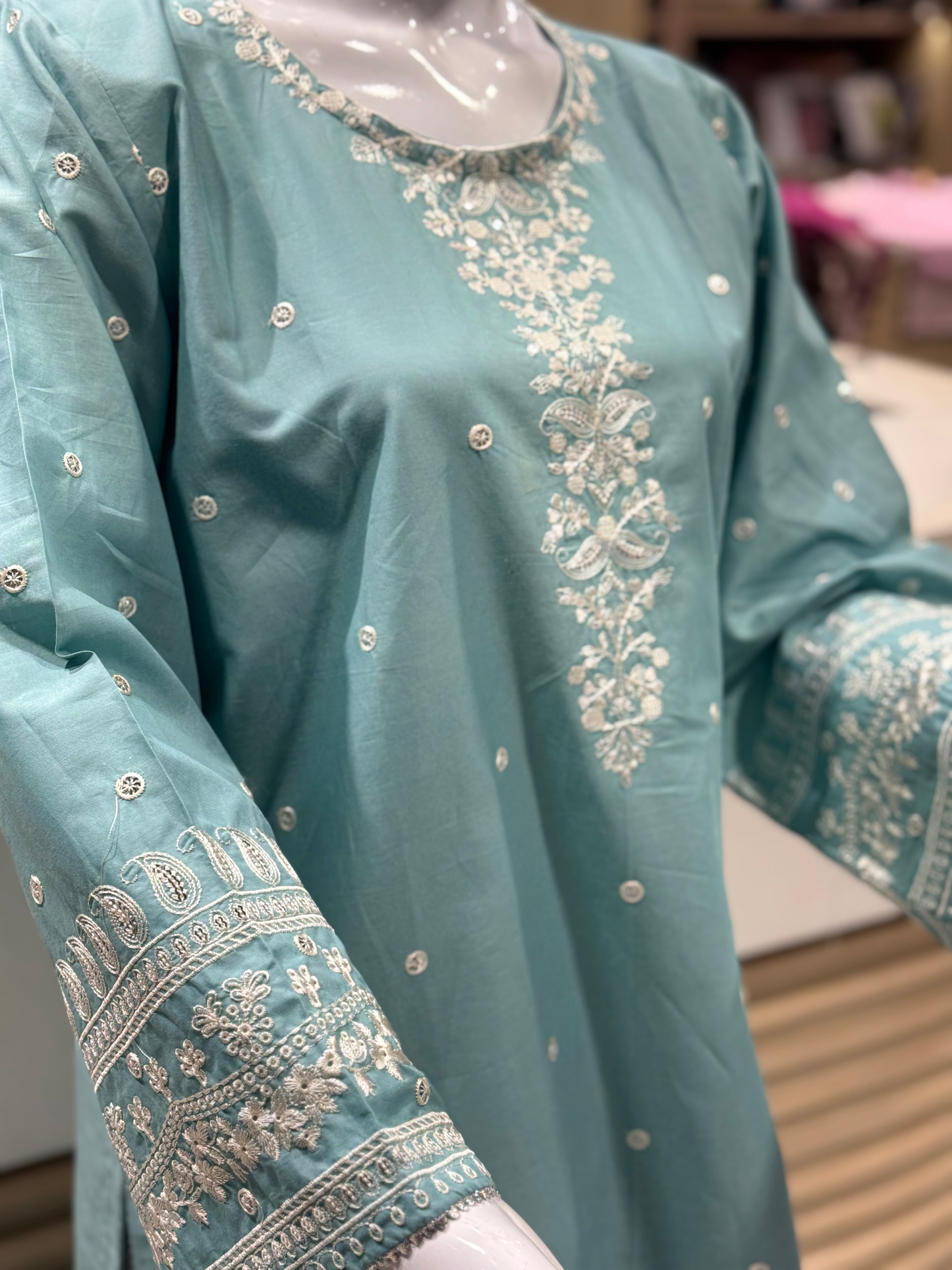 Bin Ishaq Embroidered Lawn Stitched 2 Piece Suit