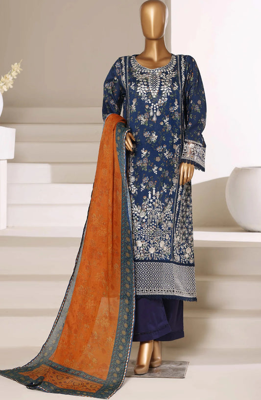 Sadabahar Signature Embroidered Lawn Stitched 3-Piece Suit – D-03 | Festive Collection