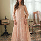 AZURE - EID ENSEMBLES unstitch chiffon 3 pc suite (Cosmic Blush)