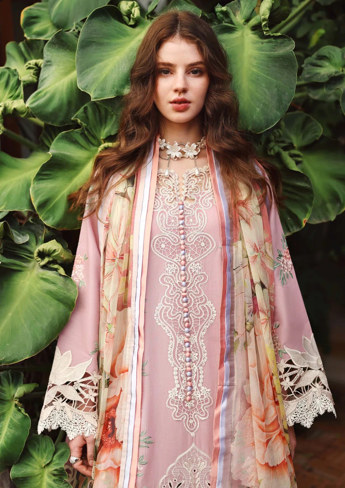 Hemline By Mushq - Secret Garden 26 Unstitched Suit (Secret Petals)