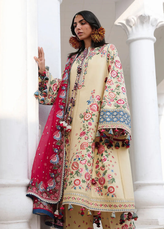 Hussain Rehar Luxury Lawn by Zubdah – 3 Piece Unstitched Suit