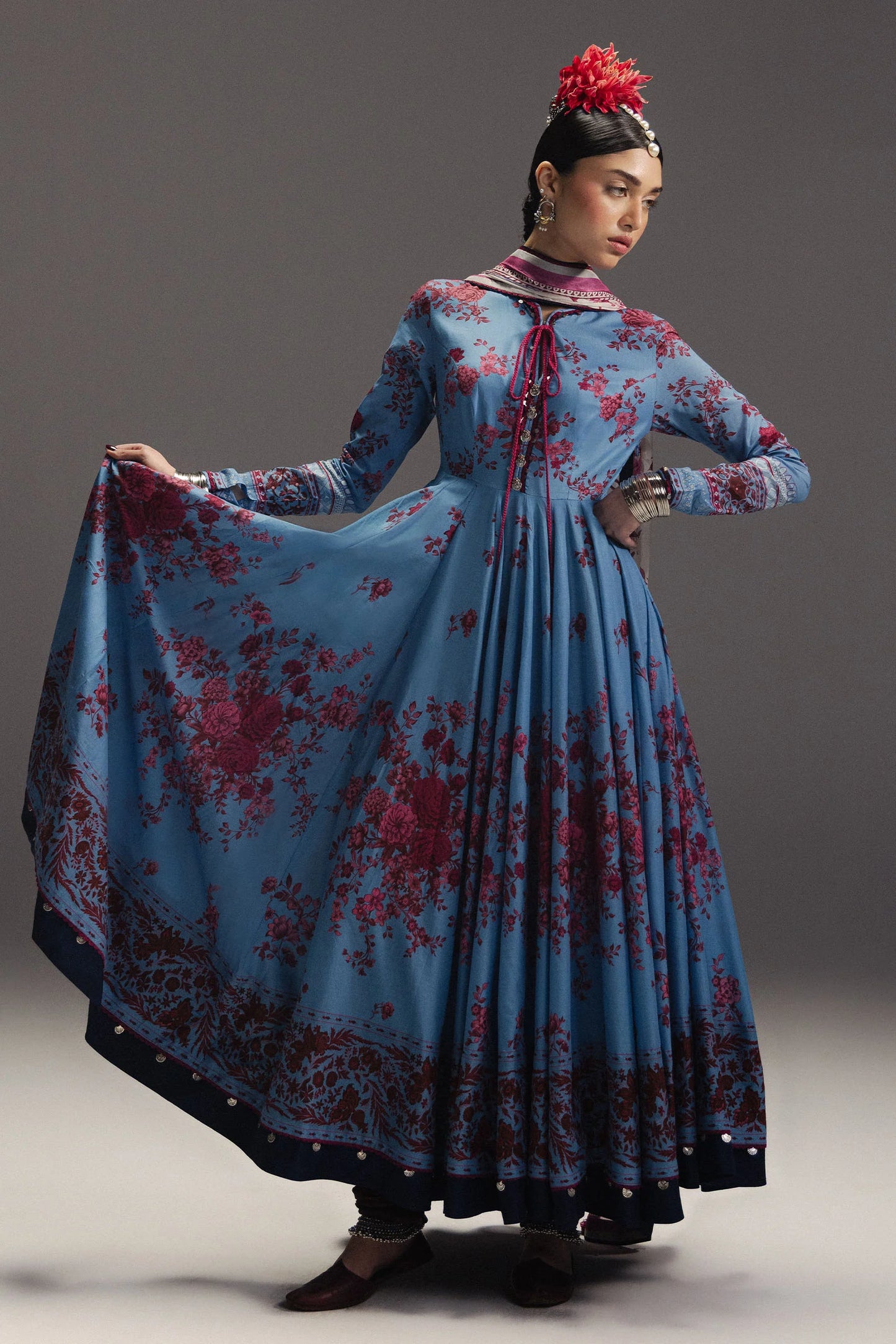 Anarkali by Zara Shahjahan Unstitched Digital Printed Pima Lawn Suit (Falak Ara-D2)
