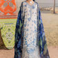Nureh Embroidered & Printed Lawn paired Stitched 3 Piece Suit (NP-805)