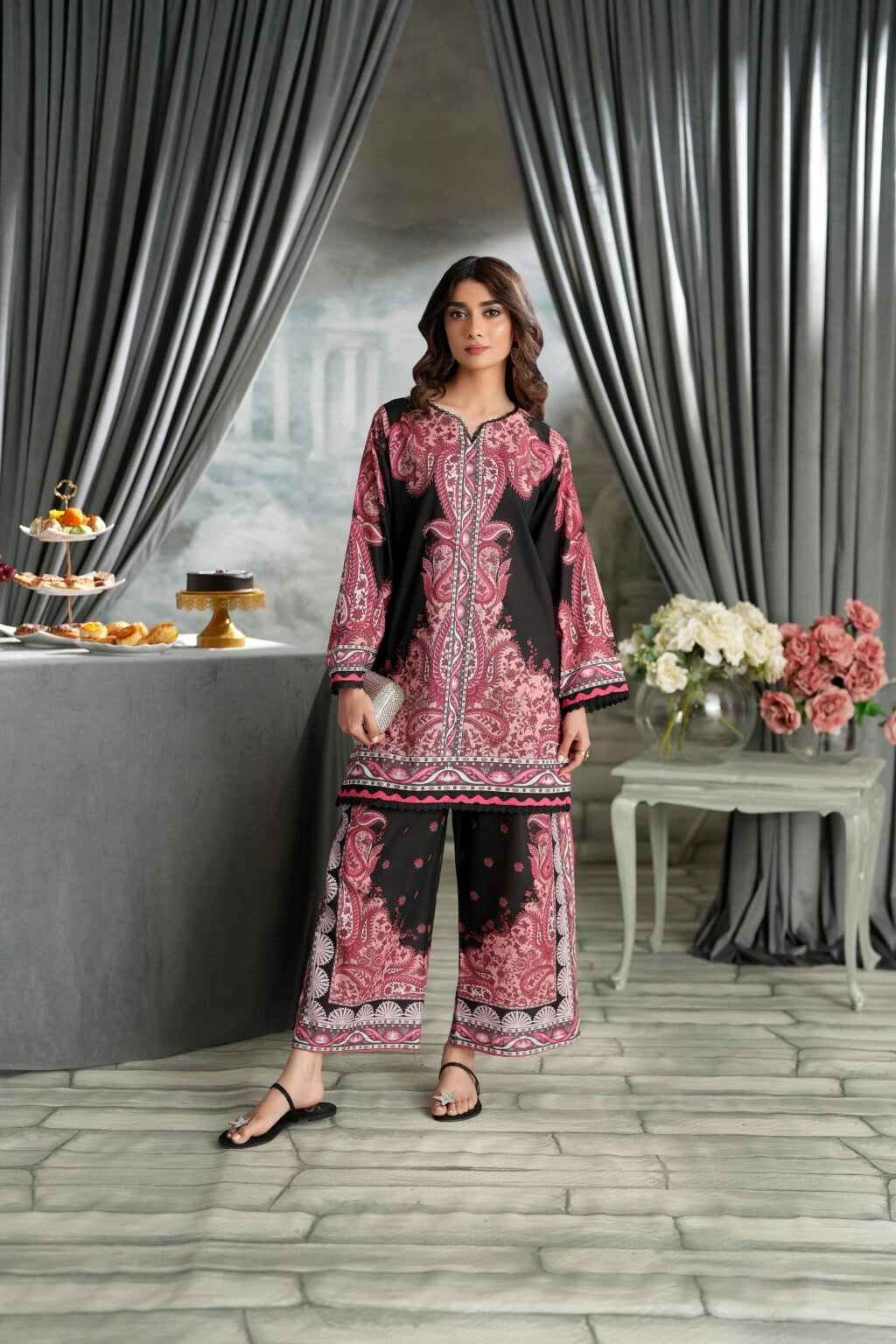 REGALIA Lawn RTW Printed Co-Ord Set – 2 Piece | CB1-4