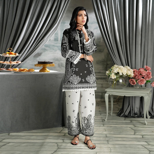 REGALIA Lawn RTW Printed Co-Ord Set – 2 Piece | CB1-5