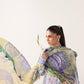 Roheenaz Rosette  Blush Meadow 3-Piece Unstitched Lawn Suit | Printed Shirt with Embroidered Neckline & Chiffon Dupatta