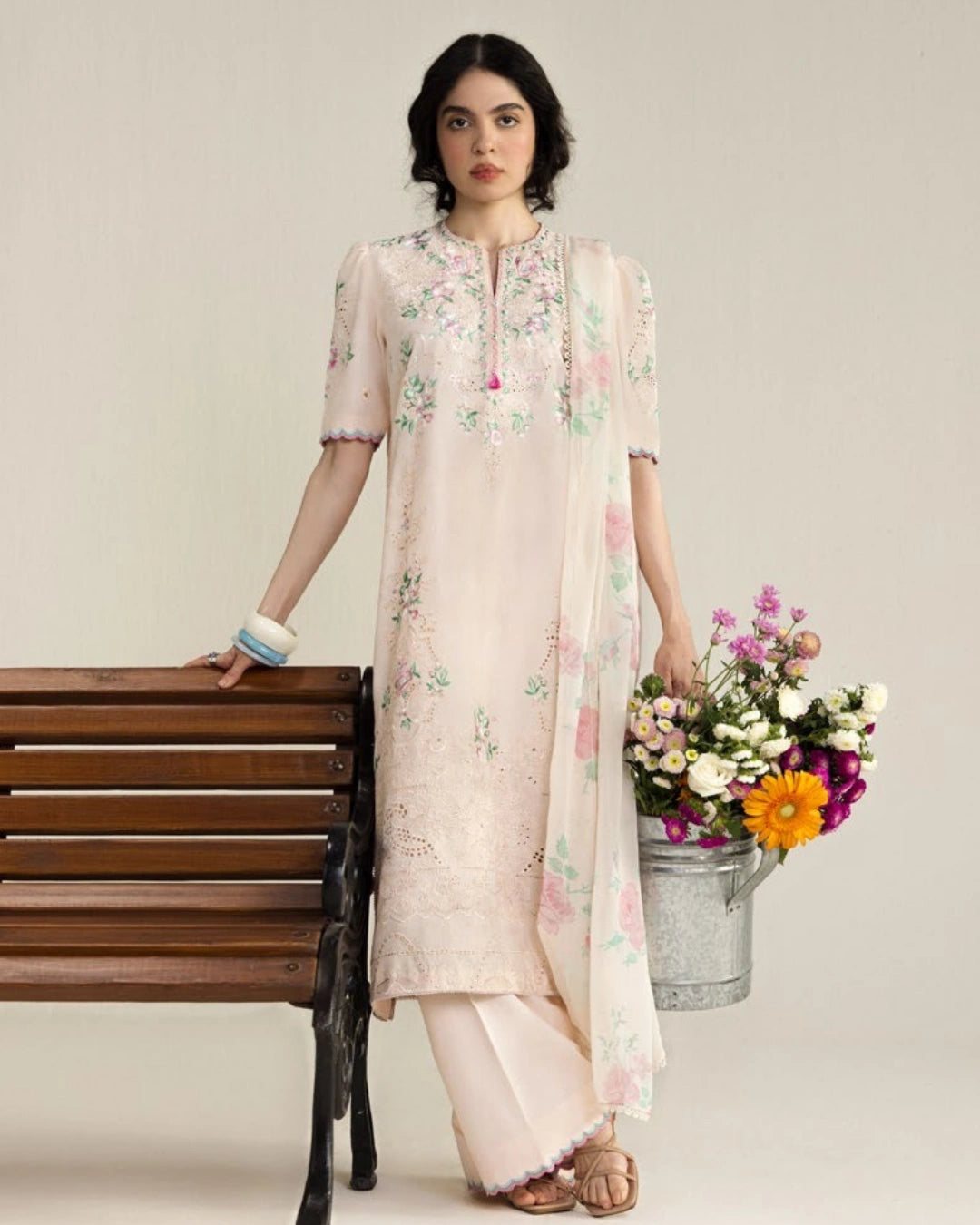 Coco By Zara Shahjahan Embroidered Lawn 3-Piece Unstitched Suit (Arlo-7B)