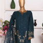 HZ Muse-Embroidered 3 Piece Outfit Stitched Suite PEACOCK (CSE-3P-214)