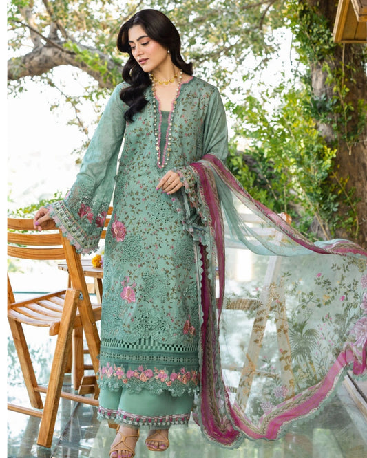 ELAF PREMIUM - Chikankari - Prints Collection with Chiffon (unstitched)