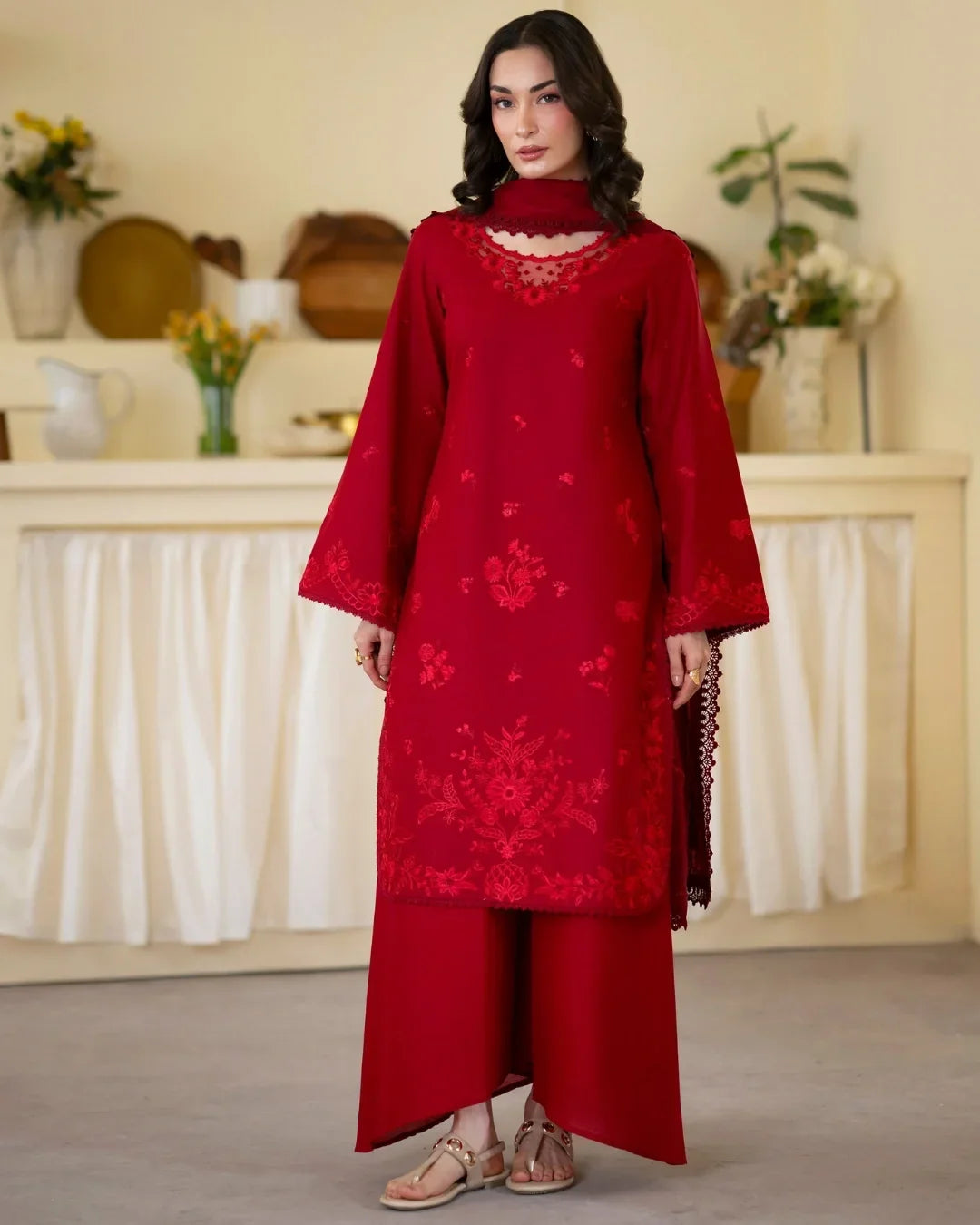 Ember lawn 26 by mahnur stitched (EM-012)