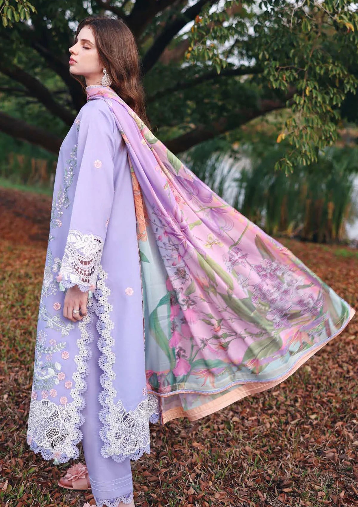Hemline By Mushq - Secret Garden 26 Unstitched Suit (Hidden Dahlia)