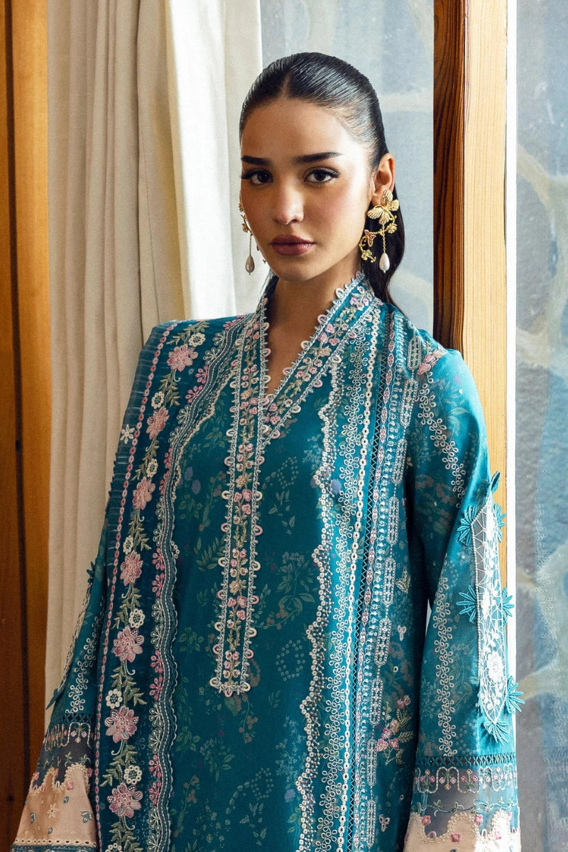 Qalamkar Qlinekari Inlays – Chikankari Embroidered Lawn Ready to Wear (DC #10)