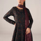 Iznik spring summer Black Embroidered Lawn 3 Piece stitched Suit (SS-09)