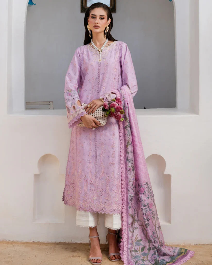 Aabyaan Shezlin Chikankari Lawn 2026 – Embroidered 3 Piece Suit (AZ-11)