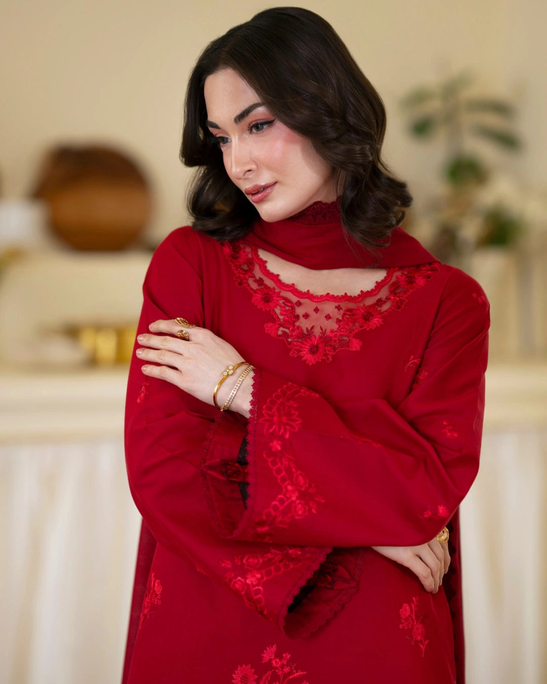 Ember lawn 26 by mahnur stitched (EM-012)