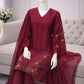 Pasand of Lahore 3-Piece Premium Viscose Suit – Mehroon (PL-361)