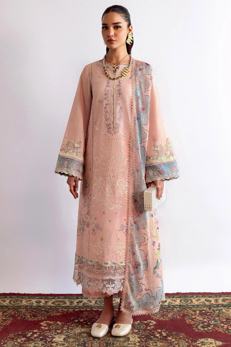 Qalamkar Qlinekari Inlays – Chikankari Embroidered Lawn Ready to Wear (DC #11)
